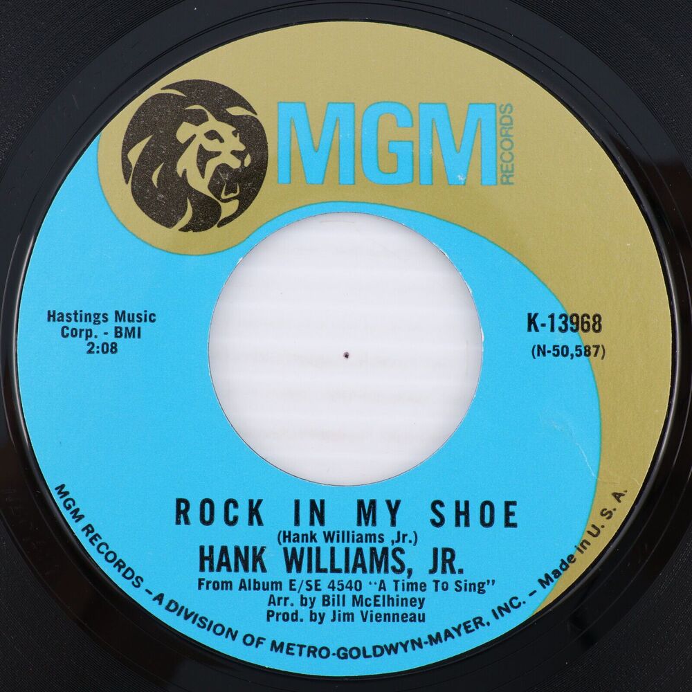 Hank Williams Jr. – It's All Over But The Crying / Rock In My Shoe 45 rpm Record - Picture 3 of 16